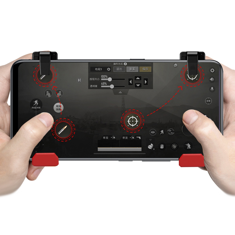 PC. Joystick Controller di gioco Pulsante freccia Fire Trigger per PUBG Mobile Games per iOS Android Smartphone