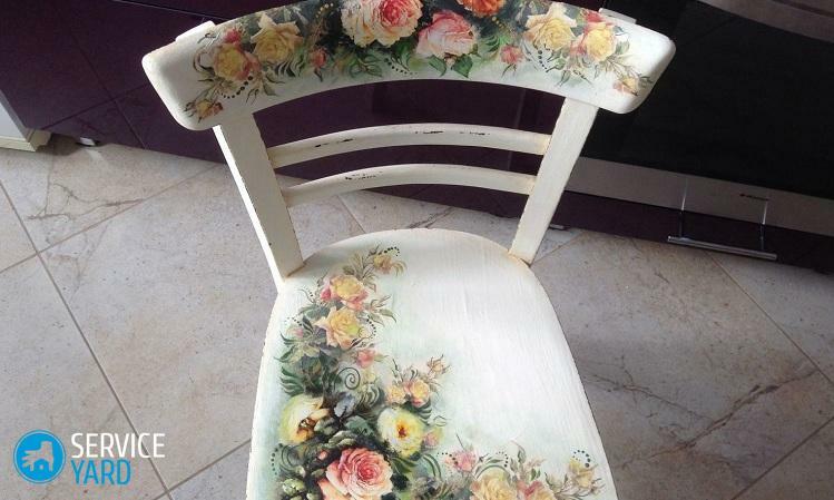 Decoupage of the chair at home