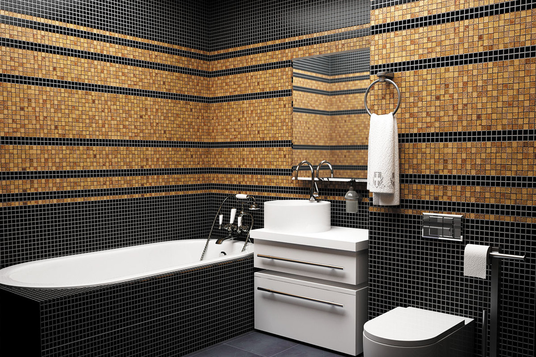 vonios kambarys su mozaikinėmis plytelėmis 2019 m
