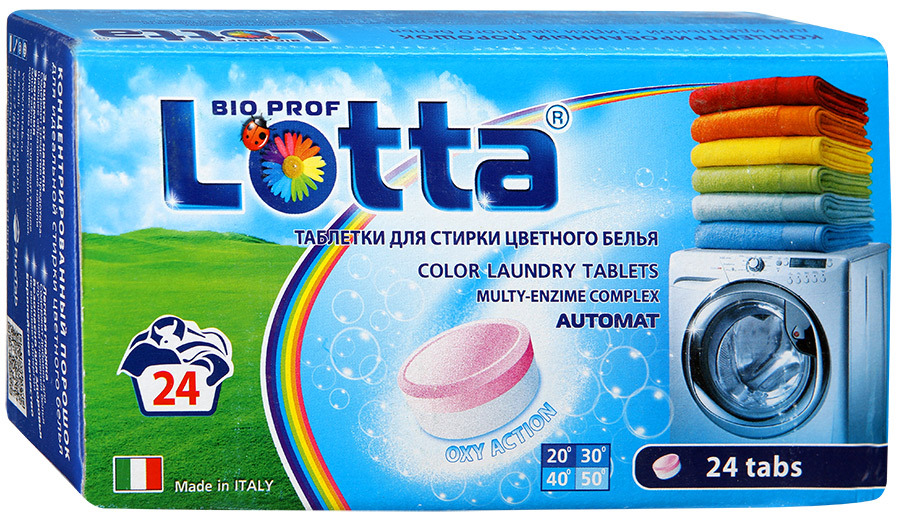 Lotta-tabletten voor het wassen van gekleurde kleding 24st