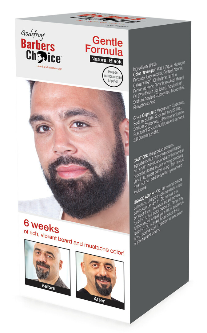 Cápsulas de tinte para barba, negro natural / Barbers Choice Natural Black 145 g