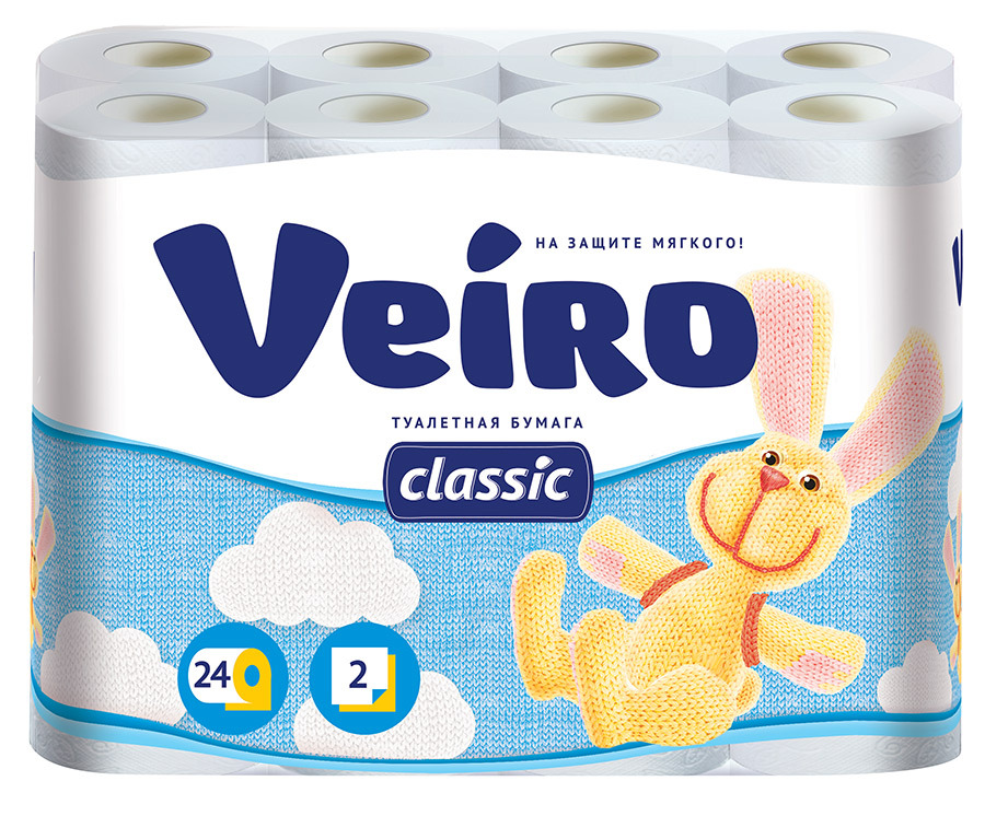 Veiro Classic Toilettenpapier weiß 2 Lagen 24 Rollen