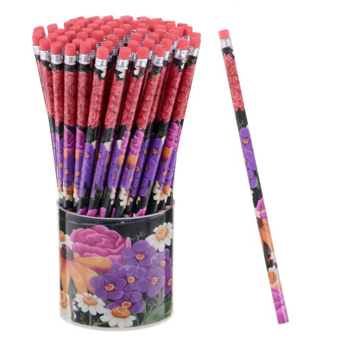 Crna olovka s HB gumicom za voće / bobice / cvijeće