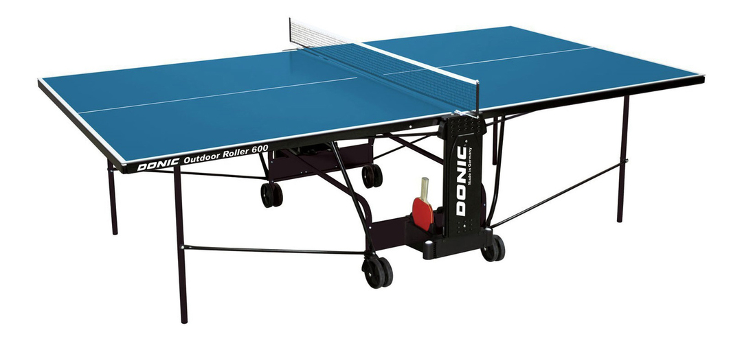 שולחן טניס דוניק חיצוני רולר 600 כחול, עם רשת