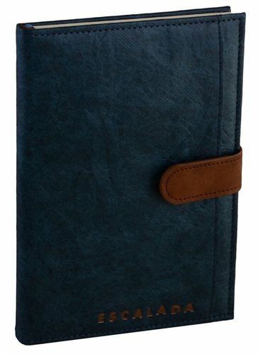 Notatbok A5 96L Syntetisk papir mørk blå, innbundet med skumgummi