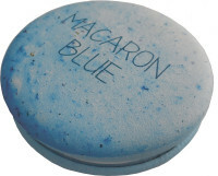 Vreckové zrkadlo Dewal Beauty Macaroni, okrúhle, modré, 6x6x1,5 cm