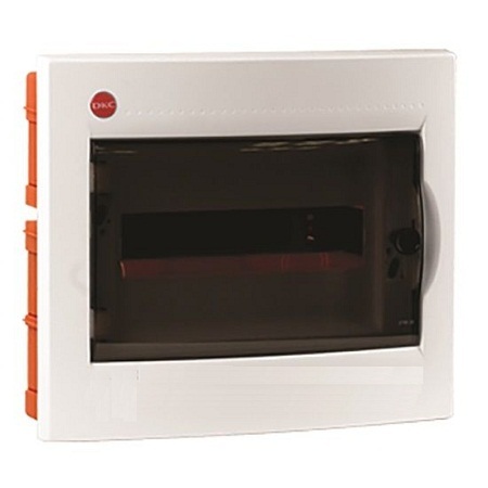 תיבה מובנית DKC 81508 8 מודולים עם דלת לבנה