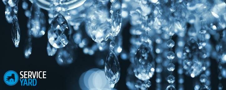 Hvordan vaske en krystall lysekrone med pendants?