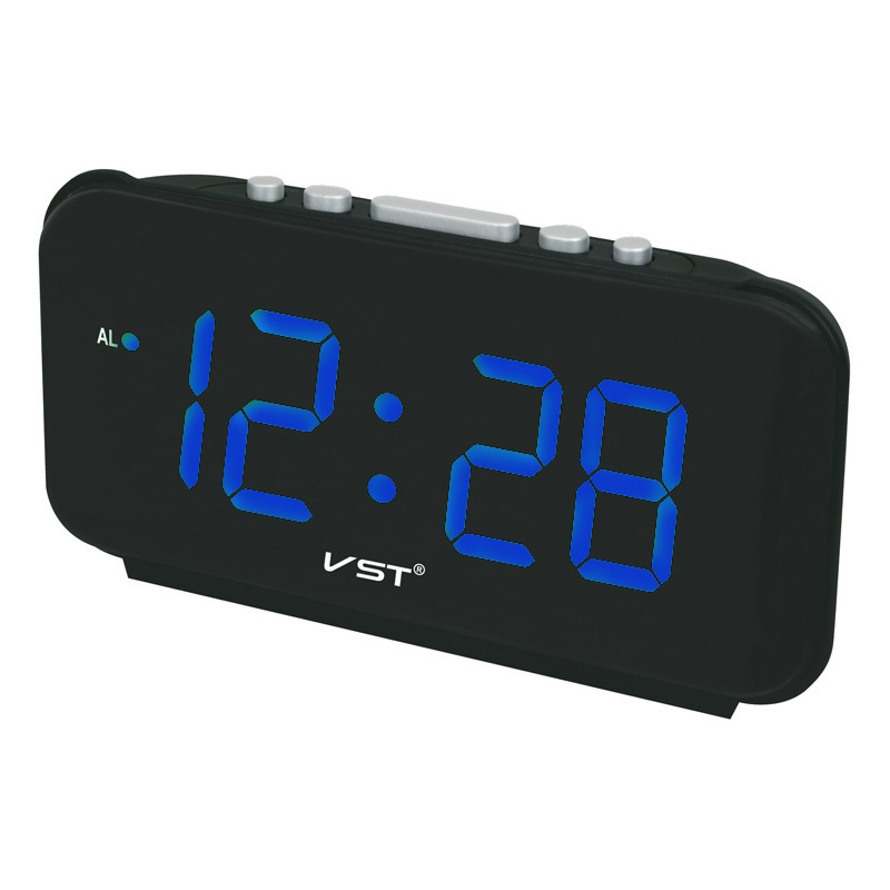 Stora siffror Digitala väckarklockor EU -kontakt AC -ström Elektronisk bordsklocka med 1,8 stor LED -display Heminredningspresent för barn