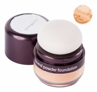 FreshMinerals Mineral Powder Foundation mit Puff Mineral Powder Foundation Light Nature Beige, 6g