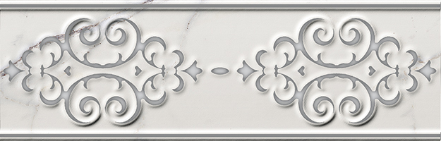 Ceramic tiles Italon Charme Evo Statuario Listello Deluxe (600090000369) Border 7,5x25