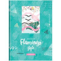Estilo de bloco de notas de negócios. Flamingo, A4, 80 folhas, gaiola