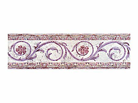 Stenska obroba 20x5,8 SPASSKOE Zelišča, roza vzorec