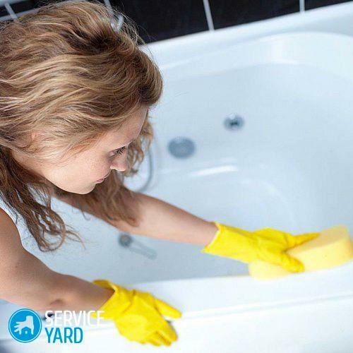 Hoe maak je het bad van roest thuis schoon?