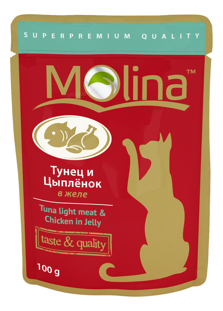 Molina mokra hrana za mačke, ribe, piščance, 100g