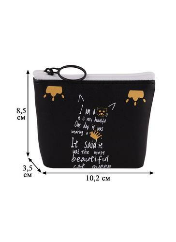 Geldbörse mit Reißverschluss Katze in einer Krone (Kunstleder) (11x8,5) (PVC-Box) (12-22716-MYW-2779)