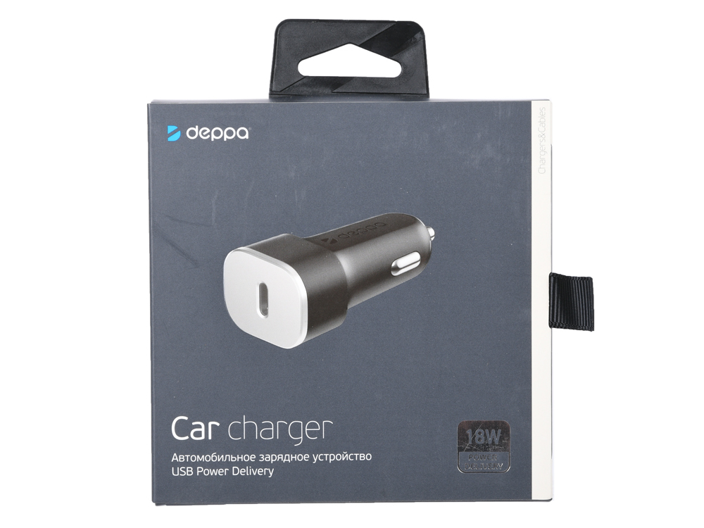 Car charger Deppa 11289 USB Type-C, Power Delivery, 18W, black