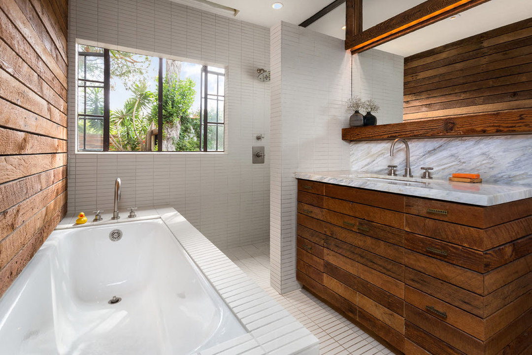 badkamer 2019 hout in het interieur