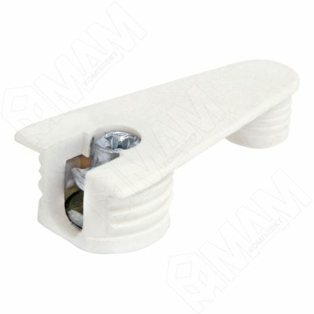 Reinforced eccentric in plastic casing with additional foot 16 mm, white (SE07PB)