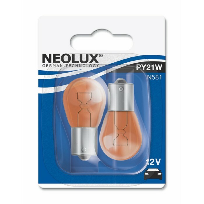 Lámpara de coche NEOLUX, PY21W, 12 V, 21 W, juego de 2 piezas, N581-02B