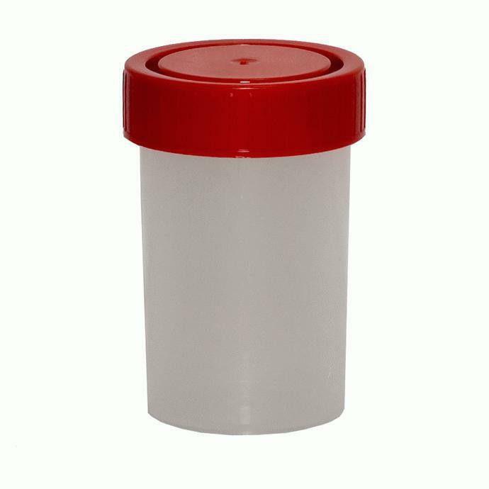 Pot à urine 60 ml avec couvercle