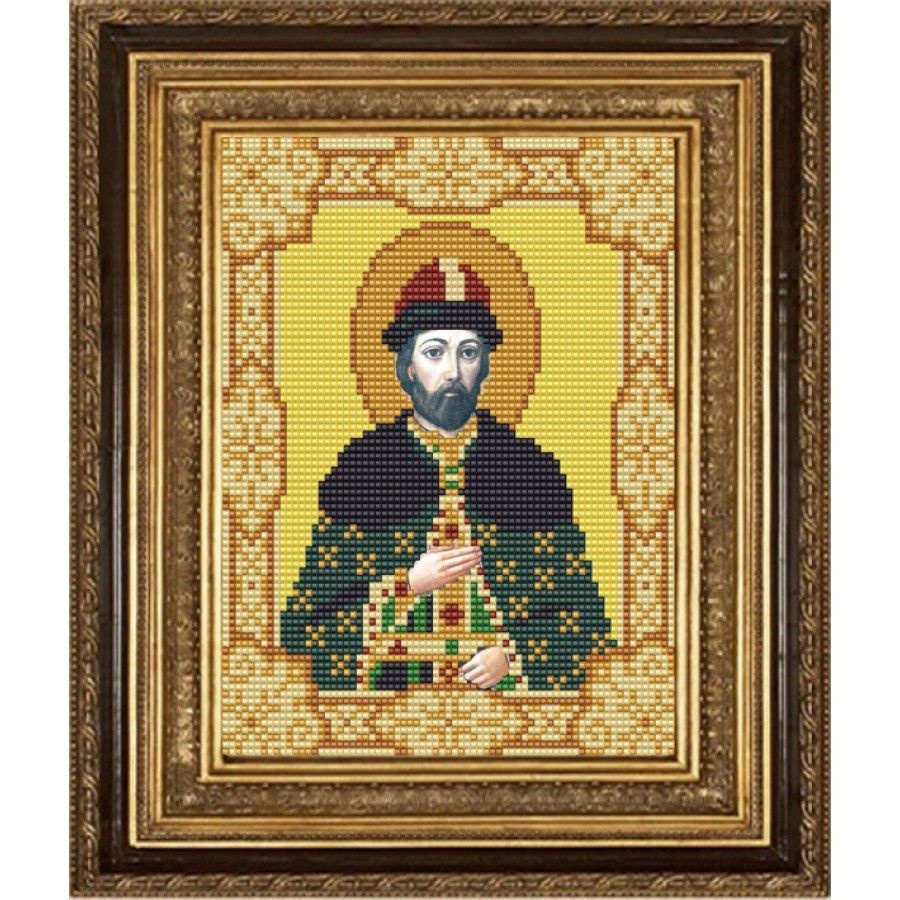 Drawing on fabric (Beads) SKATE art. 9163 Saint Oleg 15x18 cm